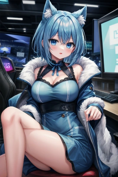 Gamer wolf girl