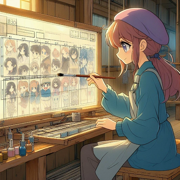 セル画塗り塗りな女の子