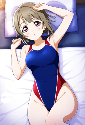 中須かすみ　競泳水着顔面騎乗