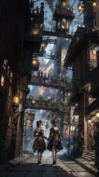 スチームパンク路地裏