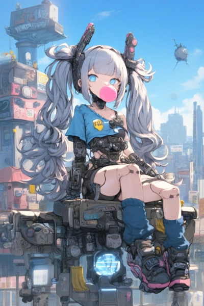 ガムとサイボーグなメスガキ