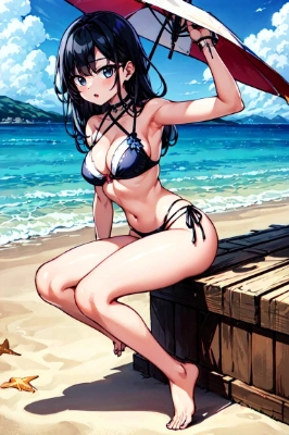 パラソル破壊ネキ