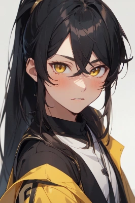 ポニーテールの男の子