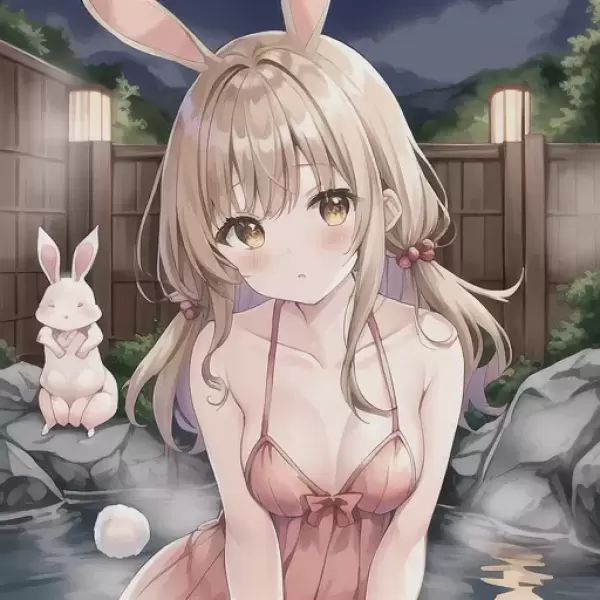 うさみみと温泉