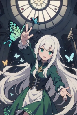 蝶と少女、廃墟のお姫様、現代の戦い型