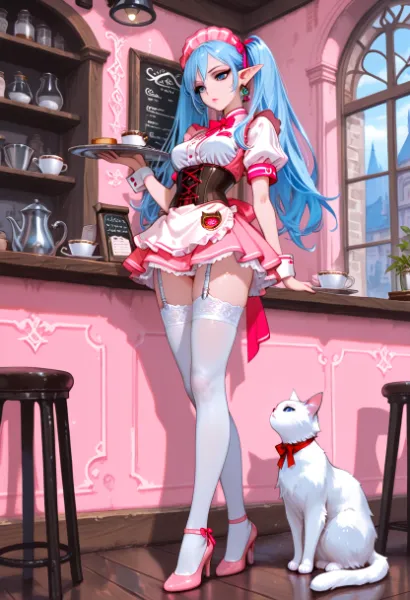 白猫の見つめる景色 