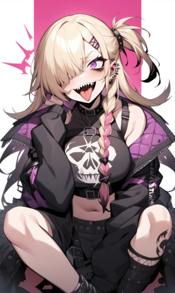 傭兵先輩 : ハーフアップ