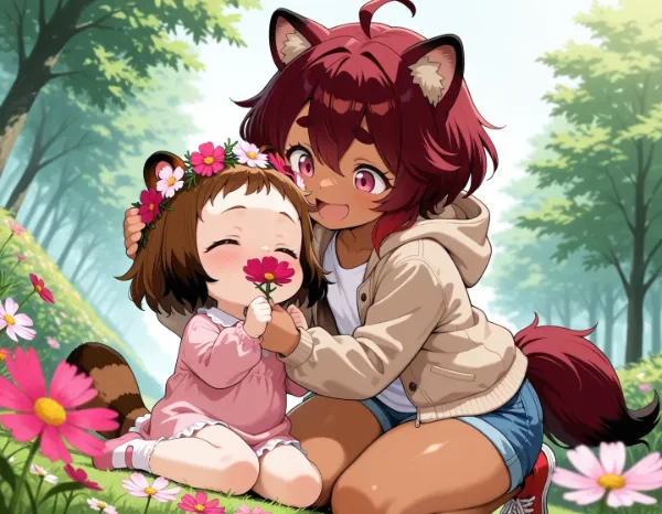 【コラボ】 コスモス on head feat. raccoon (dog)s