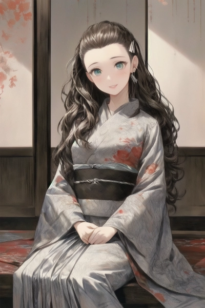 和の装いとポンパドゥール