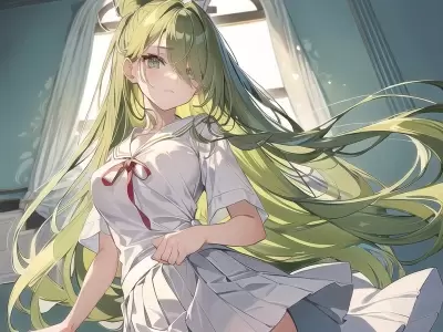 #20 緑髪少女