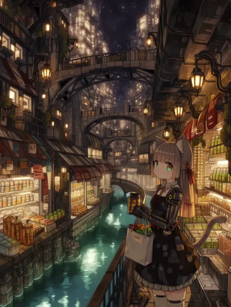 橋の下の夜市