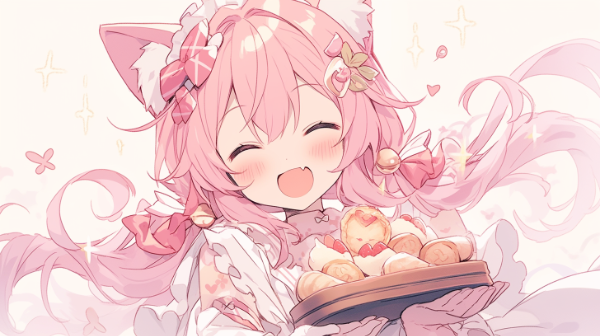 後輩の猫娘たち。