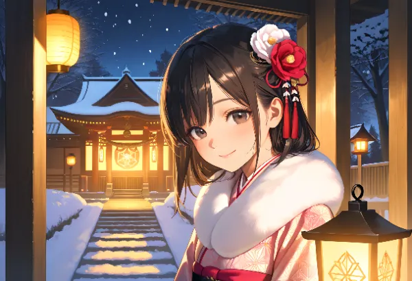 雪夜の神社で交わす約束