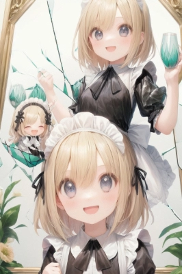 ガラスとグラスとメイドちゃん