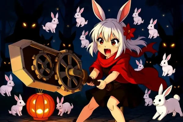 なんかゴチャゴチャした重そうな剣を構えたポーズを考えるの脳筋ウサ耳系女子