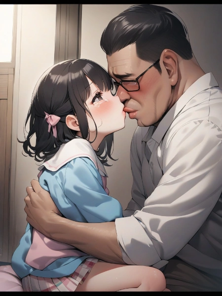 おじさんとキスする女の子