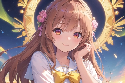 beautiful eye , light brown Princess ,airisu , angel ring