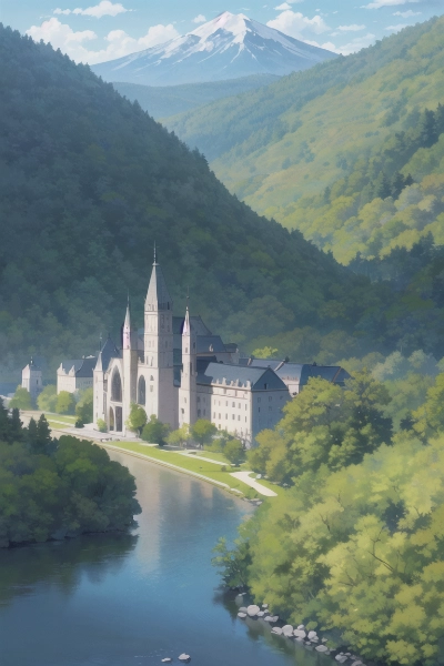 Lakeside castle