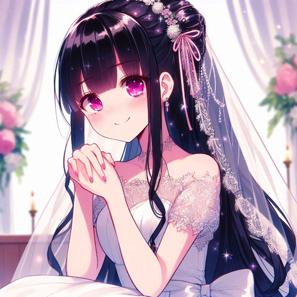 カラコンっぽい瞳の、黒髪ポニーテール少女＊