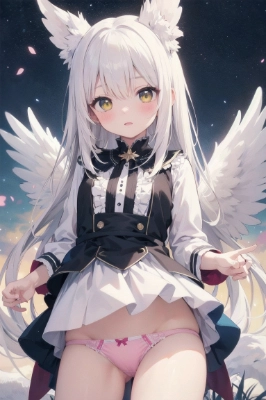白髪、天使の少女