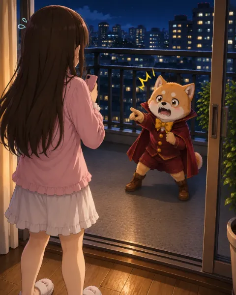 柴犬の魔法使い、行動を見られていた