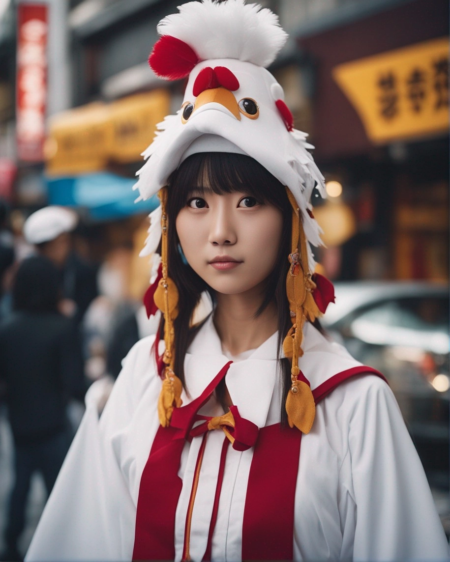 Tokyo chicken girl. | AIArt | Aipictors