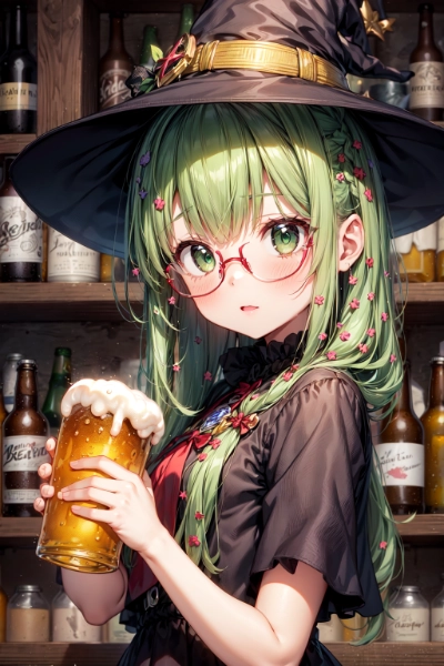 ビールとお姉さん