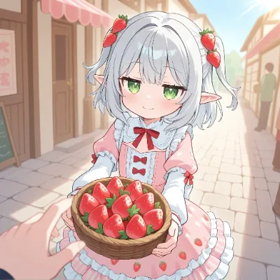 エルフとイチゴのお祭り