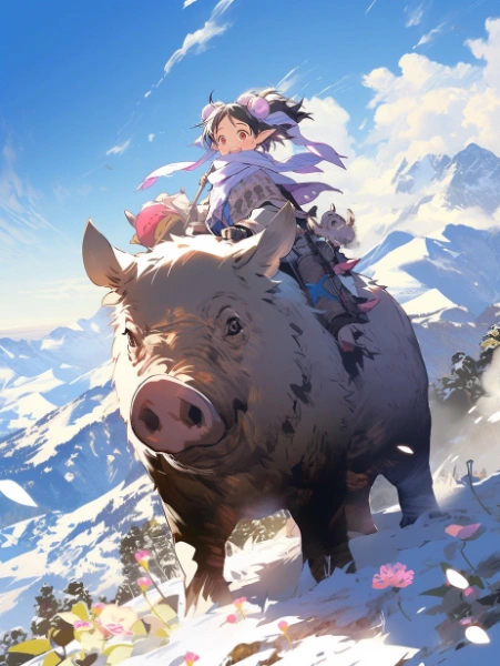 It\'s the Wild boar of flowers called KINOTOI〜春を探し育てる猪と旅する精霊〜