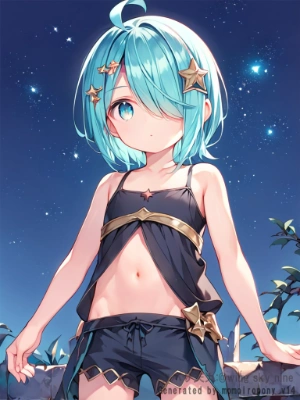 Ponnyで男の娘エロイラスト(阿久亜星)