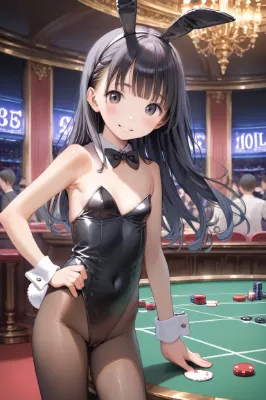 【サンプル】〇リJ〇ちゃんたちのバニーガール姿＆騎乗位（12枚）