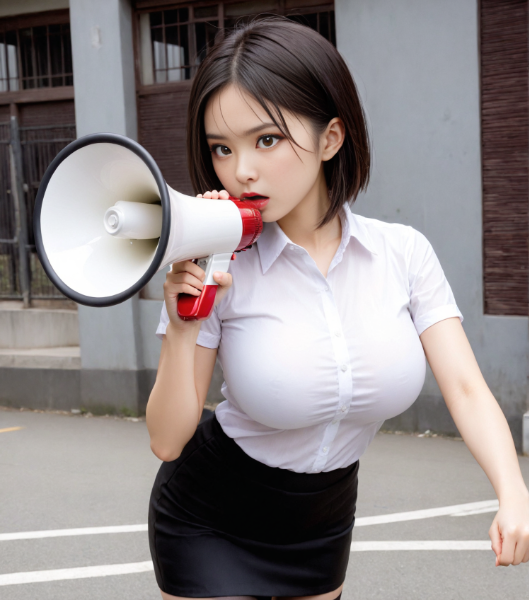 新任女教師　怒りのメガホン