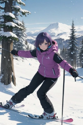 バランス能力だけで滑る系女子