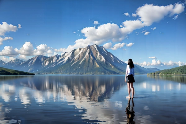 湖畔の風景