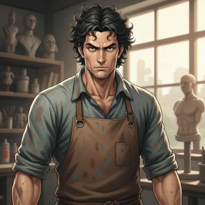 自称・彫刻家の男性