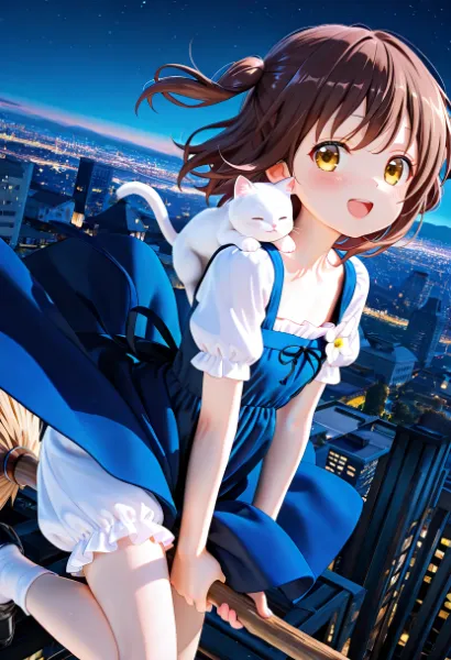 白猫と夜空へ