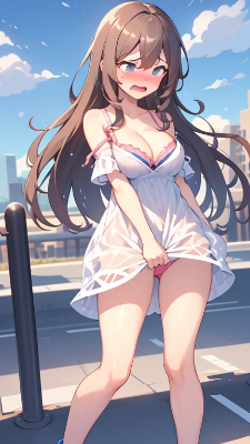 なんで？服が透けてきてる～