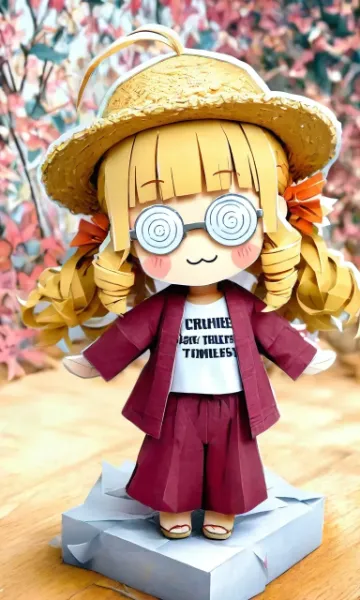 折り紙になりましたわ！