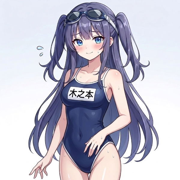 ロリ系女子のスクール水着　高校生バージョン