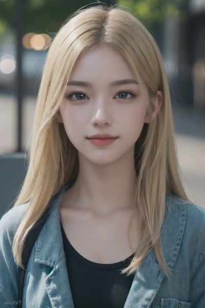 街角で佇む金色の髪の少女