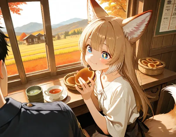 斎藤さんとコン子・どら焼き