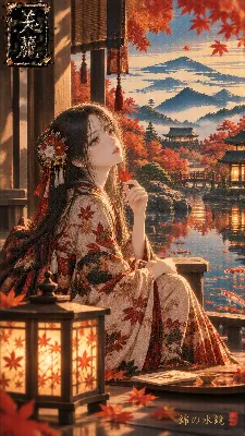 紅葉の水鏡に想いを馳せて