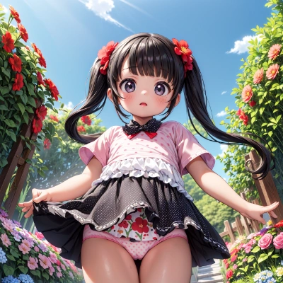 黒髪な娘のパンツ