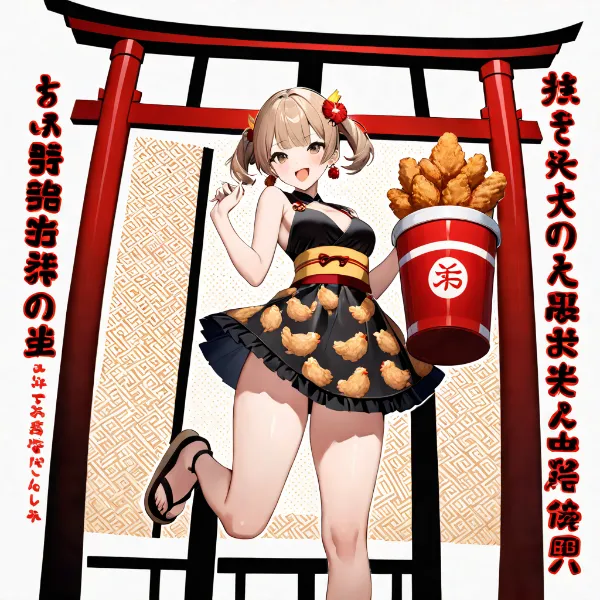 唐揚げ祭りのチキン娘