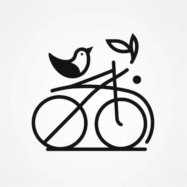 シンプルな幾何学模様のラインアート