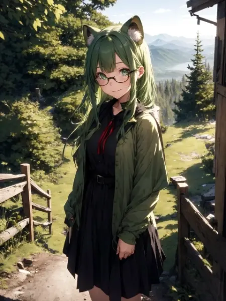 緑髪のお姉さん