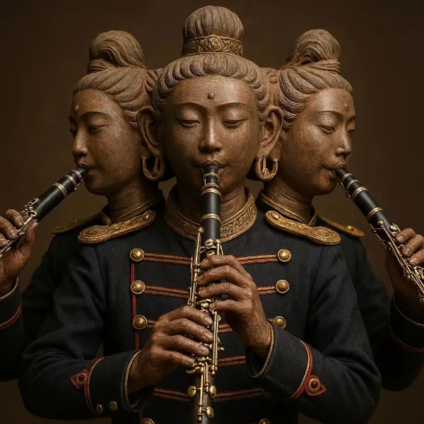 三面のクラリネット菩薩