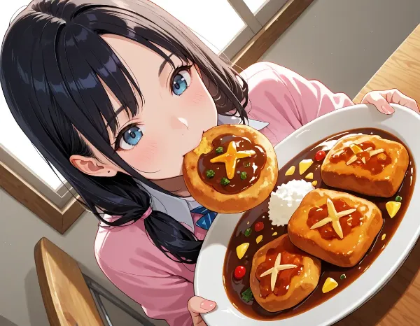 星のチーズが輝くカレー午後