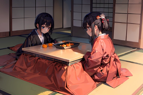 こたつでみかん