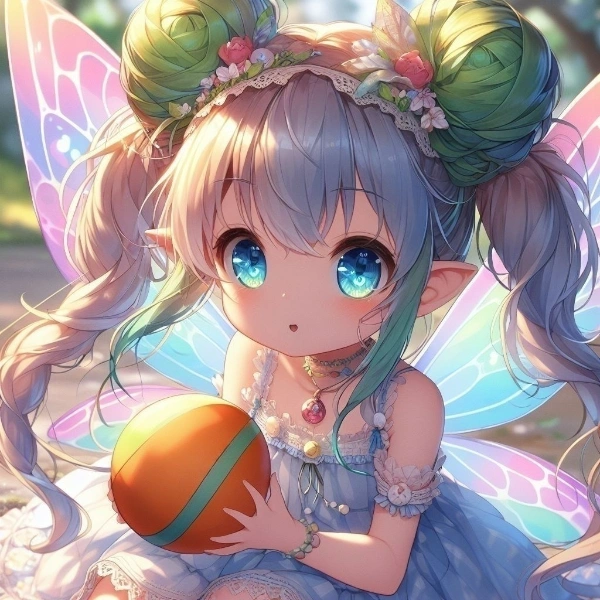 妖精ちゃんとゴムボール